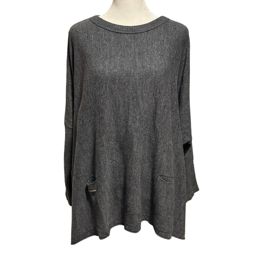 Mersea One Size Catalina Crewneck Sweater Grey Gray